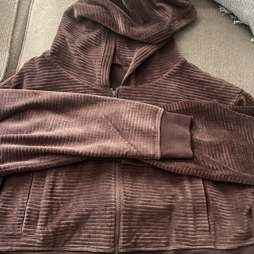 nuuds Brown Ribbed Hoodie